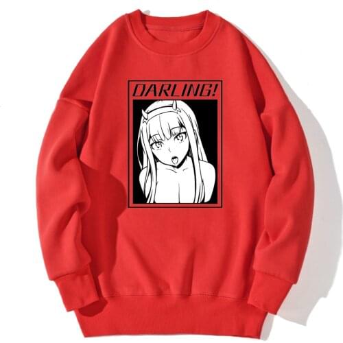 Darling In The Franxx Sweatshirt For Mens Hip Hop Fashion Fleece Hoody Outwear Tops Clothing 2020 New Retro Sudaderas Masculino