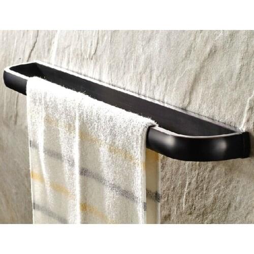 Wall Mounted Black Oil Rubbed Antique Brass Square Style Bathroom Single Towel Bar Towel Rail Holder Bathroom Accessory mba192