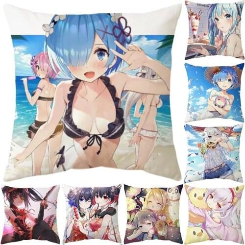 45X45cm Loli Character Pillowcase Hugging Body Pillow cover sexy Anime Game Pillows Otaku Pilow school Girl boyfriend Dakimakura