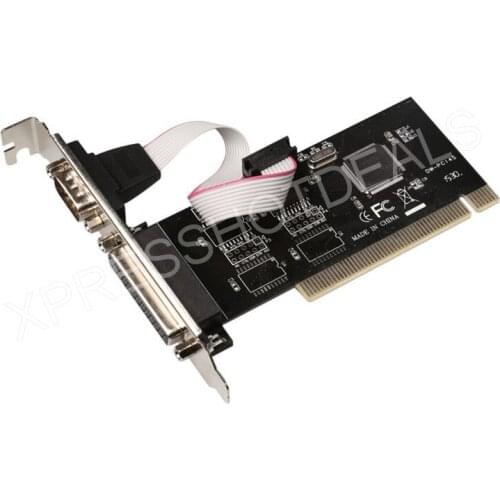 RS232 RS-232 Serial Port COM & DB25 Printer Parallel Port LPT to PCI Card Adapter Converter