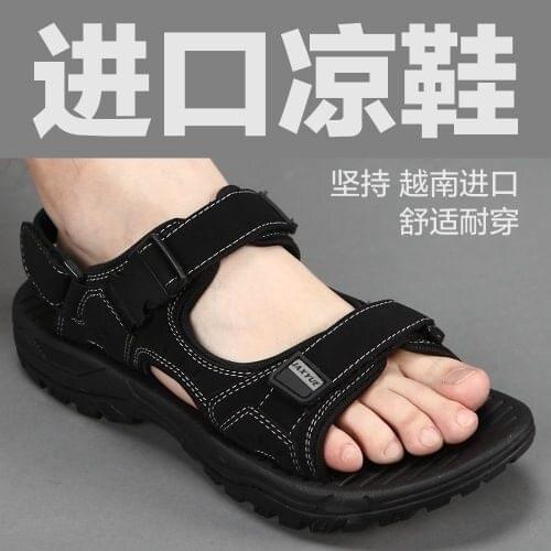 Sandals Mens 2021 New Leather Sandals Mens Slippers Summer Mens Sandals High Sandalias Hombre Chaussure Homme