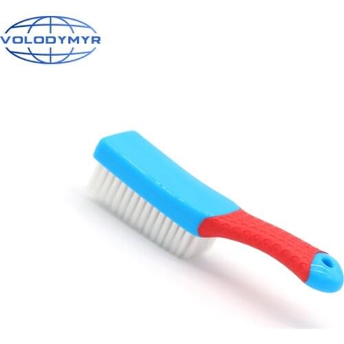 Carpet Interior Rubber Handle Brush Dense Hair Car Cleaning Products Washing Tools for Auto Detailing Floor Mat