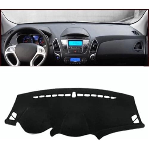 SJ Car Inner Auto Dashboard Cover Dashmat Pad Carpet Sun Shade Dash Board Cover FIT For HYUNDAI IX35 2010 2011 2012 2013 14-2017