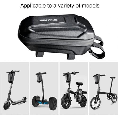 WILD MAN-TS8 Handlebar Bag Double-layer Waterproof EVA Hard Shell Storage Carrying Case for Electric Scooter bike accessories