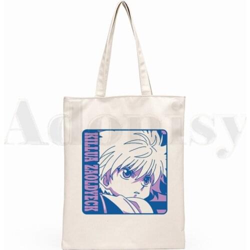 Harajuku handbag anime theme ladies shopping bag Hunter X Hunter Hxh Killua Zoldyck Hisoka shoulder canvas bag large capacity