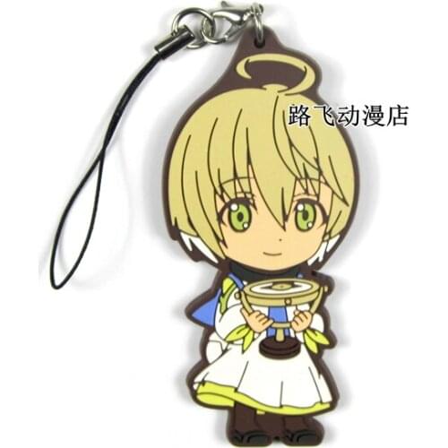Tales of Zestiria TOZ Original Japanese anime figure rubber Silicone sweet smell mobile phone charms/key chain/strap E041