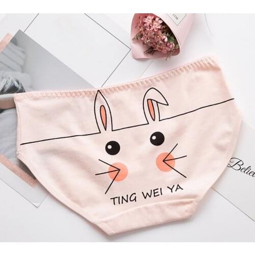 Women Cotton Panties rabbit pattern Briefs Lingerie Soft Lovely Panty Girl Underwear Female Comfortable