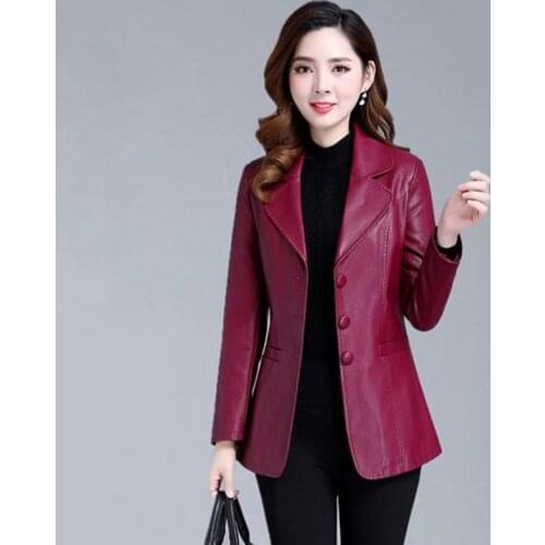 Женские кожаные куртки WERTUIOP China At AliExpress