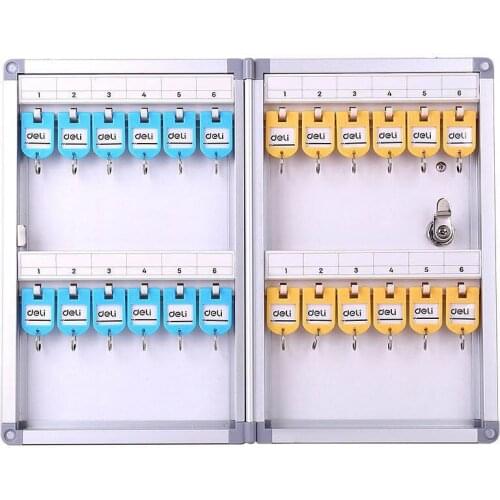 Deli 50800 Metal Key Management Box 24 Keys Aluminium alloy Management storage Box wall mounting type key box