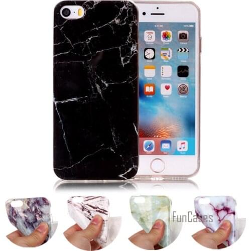 Phone Back Case For iPhone 5 5s SE Ultra Thin Soft TPU Silicon Printed Marble Stone Back Case Cover For Iphone 5S SE Phone Cover