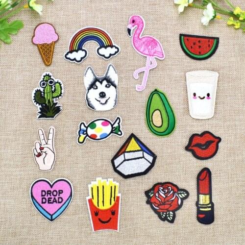 1pcs mixed hotsale patches for clothing iron embroidered for kid applique iron sew on patches sewing accessories for DIY clothes