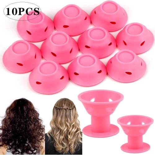 10/20pcs Soft Rubber Magic Hair Rollers Silicone Hair Curler Twist Hair No Heat No Clip Hair Curling Women Styling DIY Tool