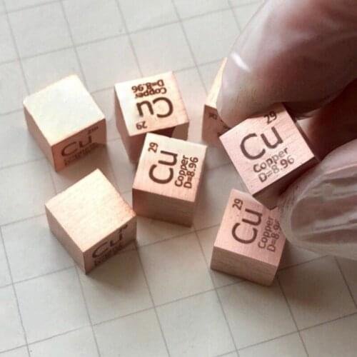 10mm 99,95% Hochreine Kupfer Cu Cube Wrfel Geschnitzte Element Periodensystem