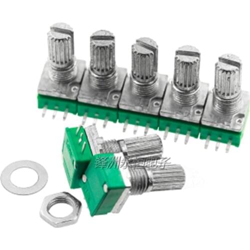 10PCS/LOT Single Potentiometer 3PIN RK097N B1K 5K 10K 20K 50K 100K 250K Audio/Amplifier