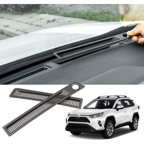 2PCS ABS Dashboard Air Vent Air-Conditioner Wind Outlet Cover Frame Trim Stickers For Toyota Rav4 2019 2020 2021 Car Accessories