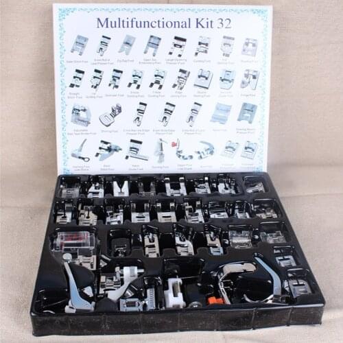 32/42 PCS Domestic Sewing Machine Presser Foot feet Set kit for Singer, Brother,Toyota,Low Shank Sewing Machines Accessories