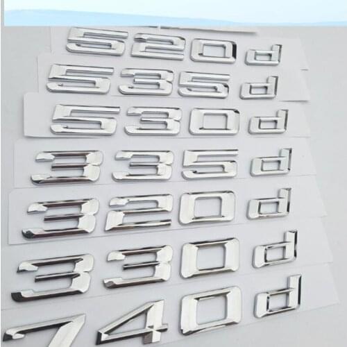 3D ABS Car styling Power M performance 520d 525d 528d 530d 535d 550d car rear sticker for BMW 3 Series 5 Series 7 Series