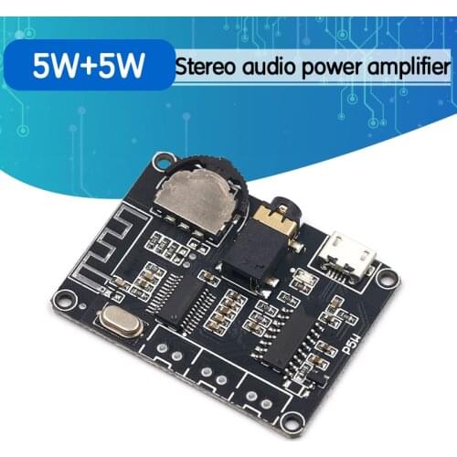 5W+5W PAM8406 Bluetooth 5.0 DC3.7-5V stereo audio power amplifier module XY-P5W for Arduino diy kit
