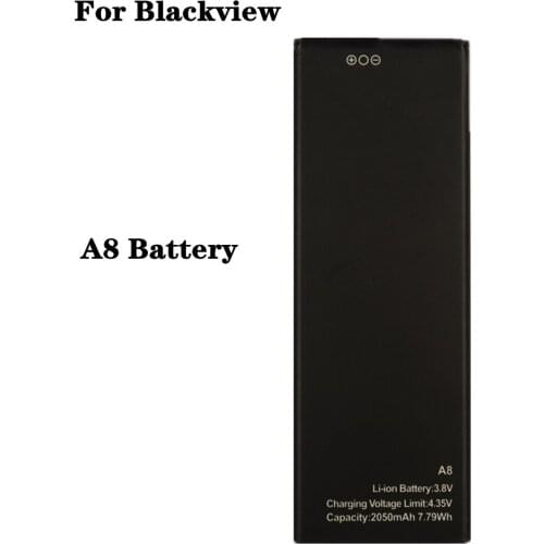 For Blackview A8 battery 2050mAh 5.0 inch MTK6735 2+16G Original Quality Mobile Bateria Batteries