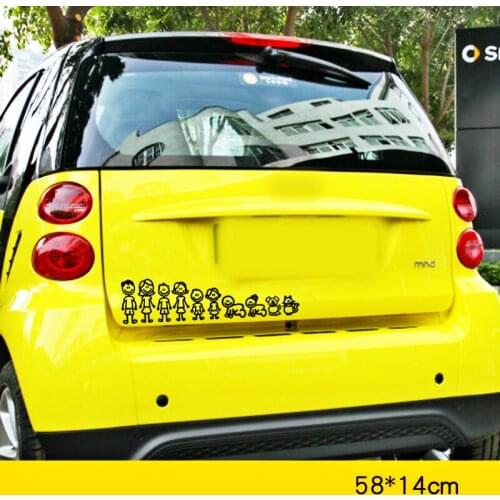 Aliauto Car Decoration My Family Member Sticker Decal for Ford Mondeo MK4 Focus 2 3 C-max S-max Ranger Kuga Transit Chevrolet