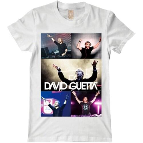 White Summer Style Fashion David guetta Brand Dubstep DJ master shirt mma print 3D Cotton T-shirt Music Live fitness