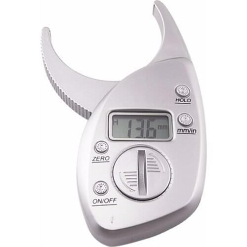 Body Fat Caliper Skin Fold Method Measure Fat Percentage Digital LCD Display Handheld