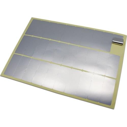 DHL Thermal Transfer Silver PET Label Stickers Blank Self Adhesive Waterproof Bar Code Electronic Product Printing Paper Labels