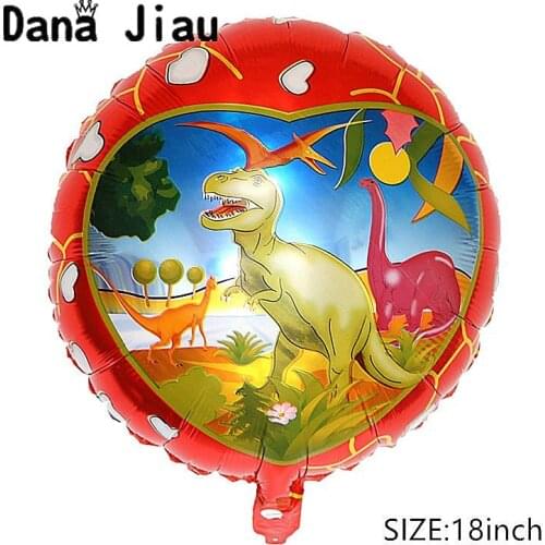 Wed decor 18inch dinosaur theme party helium balloon animal forest 6 years old boy birthday party decoration ball children toy