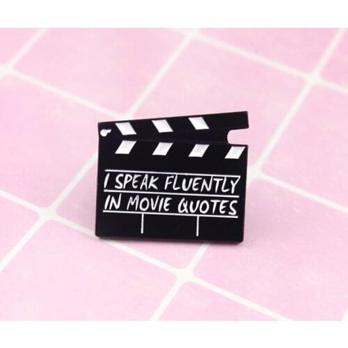 Hot Creative Cartoon Movie Studio Record Styling Drip Brooch Fashion European and American Personality Wild Backpack Shirt Badge