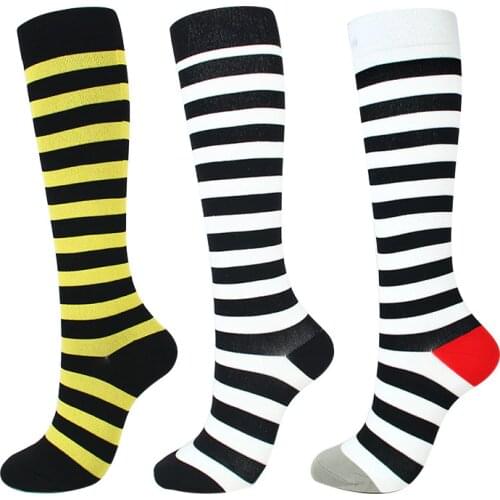 Compression Socks Unisex Fit For Sports Travel Flight Golf Hiking Running For Anti Fatigue Pain Relief High Stockings EU 35-47