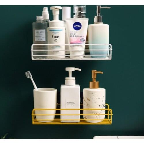 2pcs Kitchen Bathroom Wall Storage Shelf Hanging Rack Corner Basket Holder Organizer Hanging Free Punch Box Storage Hanger Tools