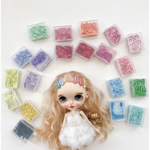 2020 New Dog Hair Clip 3cm Paint Epoxy Color Candy Color Cute Water Drop Clip Doll Hair Accessories