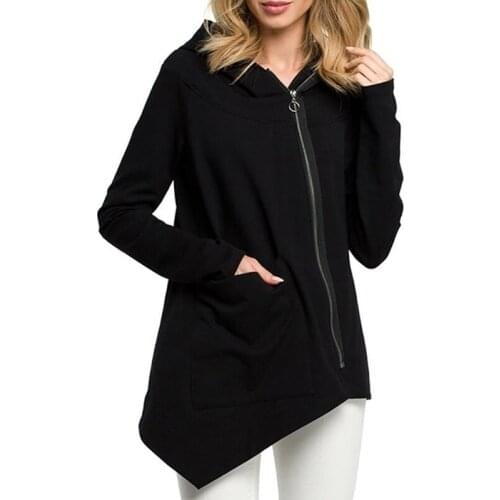 Autumn Women Fashion Clothing Solid Casual Irregular Coat Womens Hoody Jacket Open Stitch Spring Outerwear Coats Female