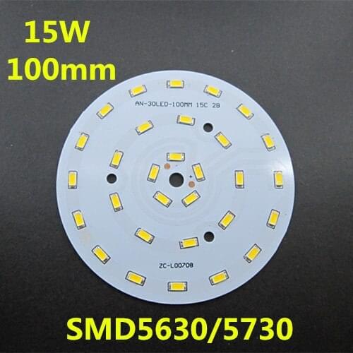 10pcs 15W 100mm 5630 5730 SMD Super High Brightness Lamp Plate, 30 LEDs PCB Panel For LED Bulbs