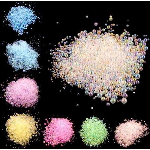 Colorful Mix Mini Bubble Ball Bead Caviar Shape Water Drop Droplet For UV Resin Epoxy Silicone Filling 3D Nail Decoration Art