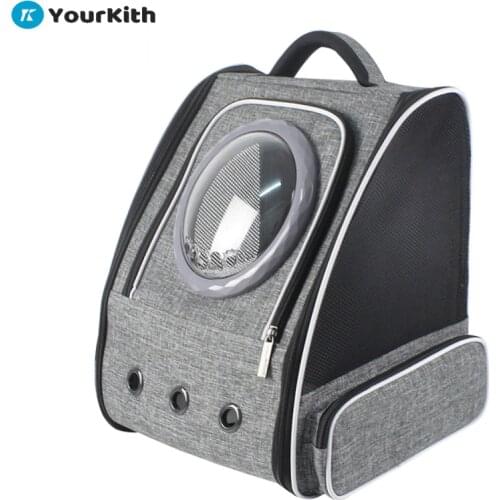 YourKith Backpack Cat Carrier Outing Carrying Bag Space Pet Cat School Bag Dog Travel Backpac Pet Supplies Folding Cat Backpack