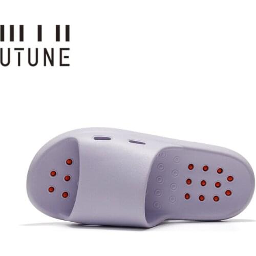 UTUNE Home Slippers For Men Acupressure Massage Indoor Mens Slides EVA Foot Treatment Healthcare Acupoint Sandals Women Shoes