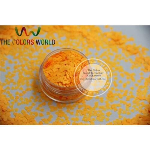 Solvent resistant - Neon Orange Color heart-shaped Glitter Spangles for Nail Polish and Other DIY decoration 1Pack =50g