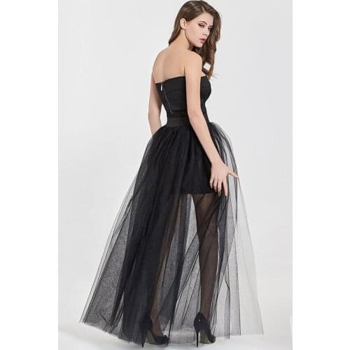 Women Maxi Long Tulle Overskirt Detachable Tulle Skirts for Party Gowns Floor Length Wedding Skirts Bridesmaid Lolita Mesh CQ062