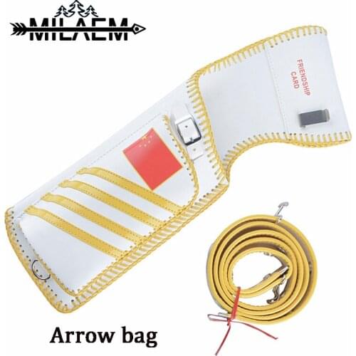 1 Set Archery arrow quiver Muti-color High-end Space Leather Hand Made Takedown Arrow Bag for Bow and Arrow Hunting Accessories