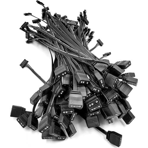 Small 4Pin/6Pin to 5V ARGB 3Pin Fan Controller Adapter Cable for Coolmoon