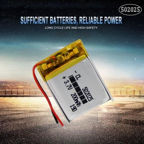 1pcs Rechargeable Li-Po battery 502025 052025 3.7V 200mah MP3 MP4 toy polymer lithium battery For GPS MID Bluetooth Headset