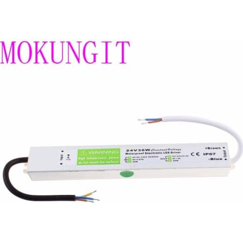 10pcs IP67 24V 36W Waterproof Transformer Power Supply Adapter LED Driver AC100-260V to DC24V Switch Transformer For LED Strip