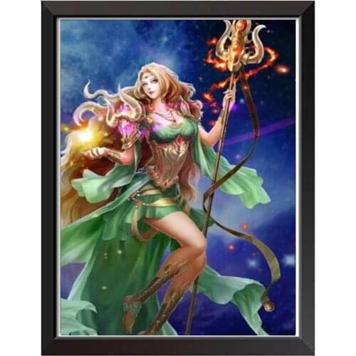 12 Zodiac Diamond-Painting 12 Constellation 5D Beauty Fairy Embroidery Diamond Mosaic Wall Artwork Home Decor Handmade A491