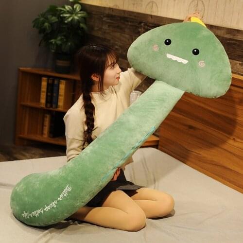 140cm Strawberry Carrot Dinosaur Dog Mushroom Plush Toys Stuffed Soft Animals Long Pillow Doll For Kids Girls Birthday Gifts