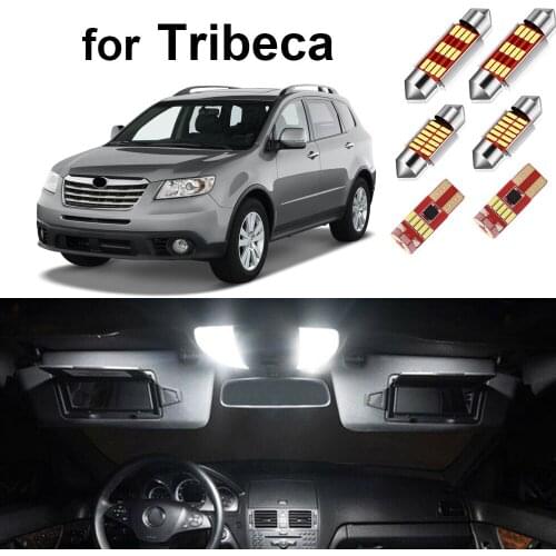 15Pcs Canbus Car Led Interior Light Kit for Subaru Tribeca 2006-2014 Car Light Accessories Dome Map Trunk Lamp