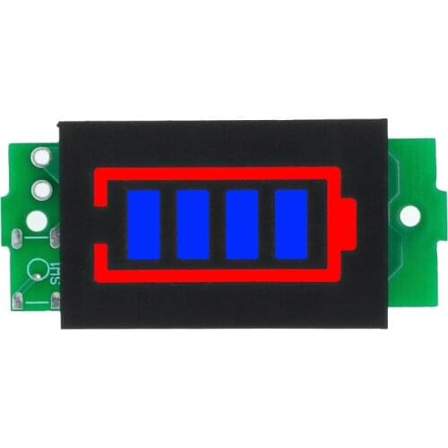 10pcs1S 2S 3S 4S 3.7V Lithium Battery Capacity Indicator Module 4.2V Blue Display Electric Vehicle Battery Power Tester Li-ion