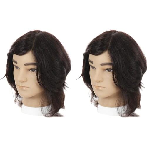 2pcs Mannequins Head Exercise Head Hairstyle With Human Hair - For