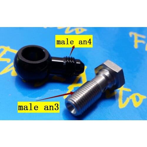 3/8unf thread male an3 an 3 banjo adaptor to male AN4 AN 4 -4an for turbo oil supply system