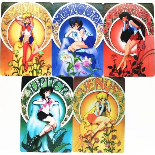 5pcs/set Sailor Moon Classic World Masterpiece Series Toys Hobbies Hobby Collectibles Game Collection Anime Cards